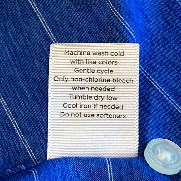 Walter Hagen Golf Striped Shirt Blue and White Large - Picture 9 of 9